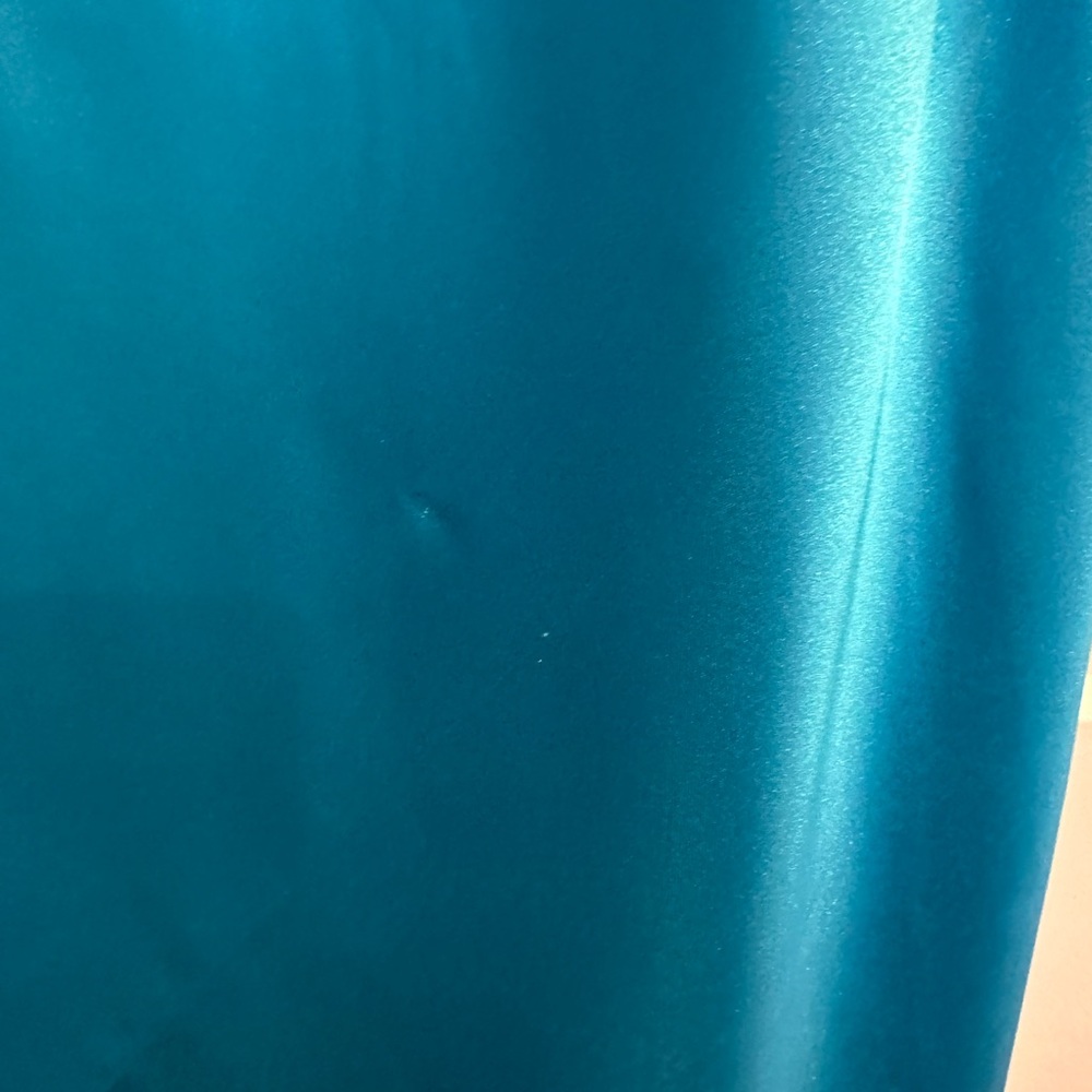 Sleek Blue Satin Slip Dress - Picture 7 of 7